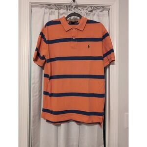 Polo Ralph Lauren Polo Shirt Mens Large Striped Classic Pony Preppy Rugby